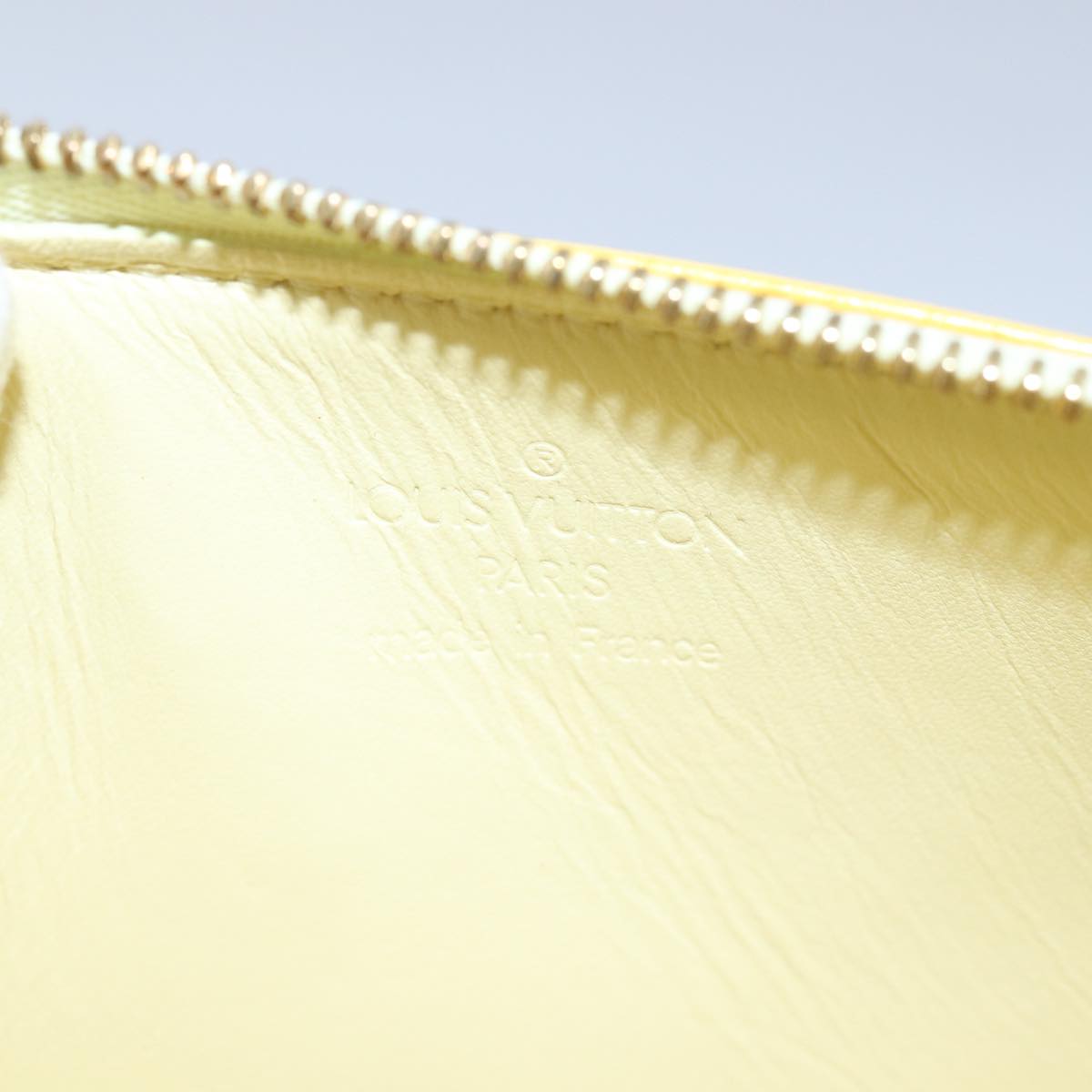 Louis Vuitton Lexington Yellow Patent Leather Clutch Bag
