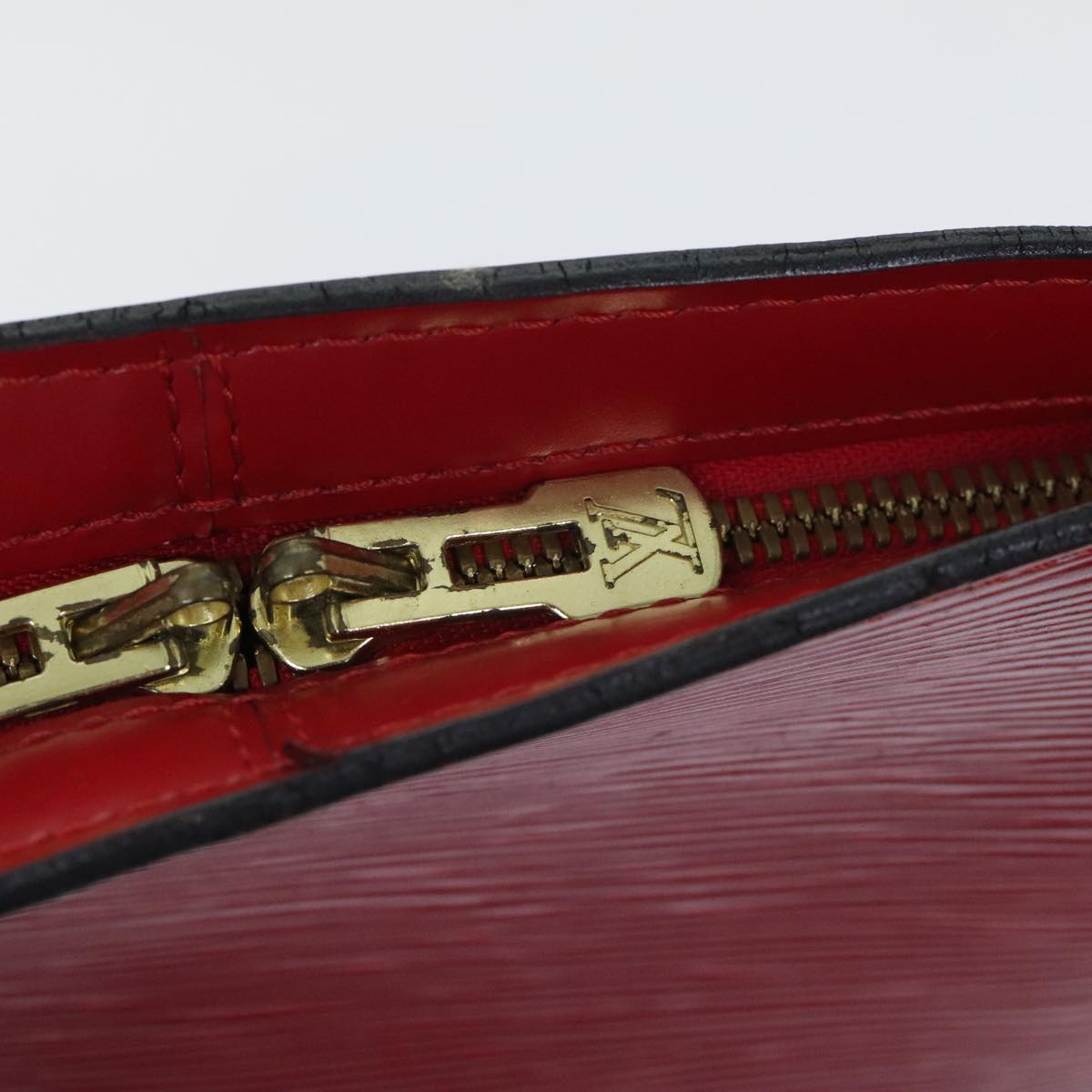 Louis Vuitton Lussac Red Leather Shoulder Bag