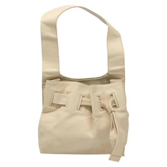Gucci Drawstring Beige Leather Shoulder Bag ()