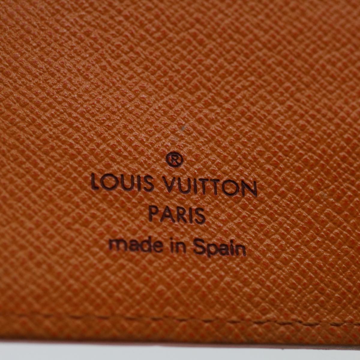 Louis Vuitton Agenda Pm Orange Leather Wallet