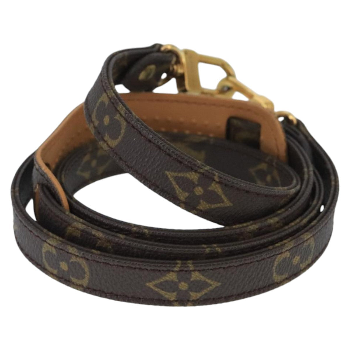 Louis Vuitton Shoulder Strap Brown Canvas Bag Jewelry