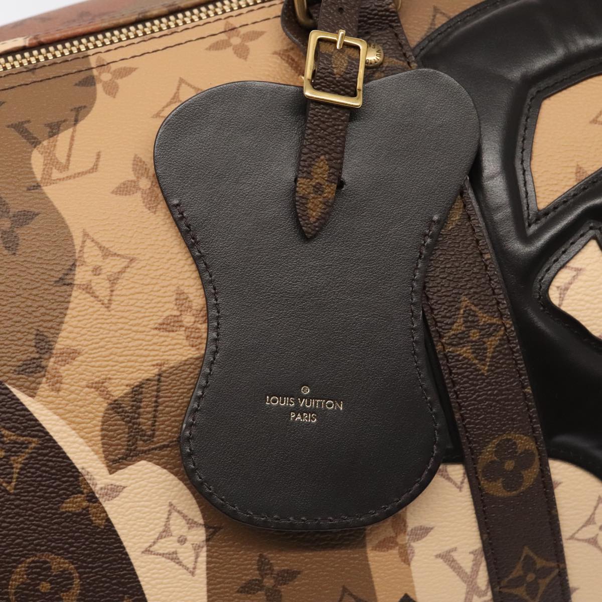Louis Vuitton Keepall Bandouliere 55 Brown Canvas Travel Bag
