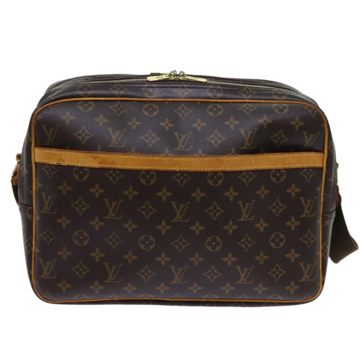 Louis Vuitton Reporter Brown Canvas Shoulder Bag