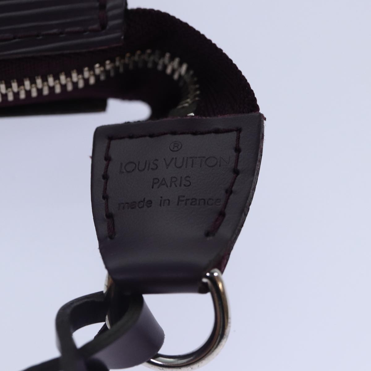 Louis Vuitton Pochette Accessoire Purple Leather Clutch Bag