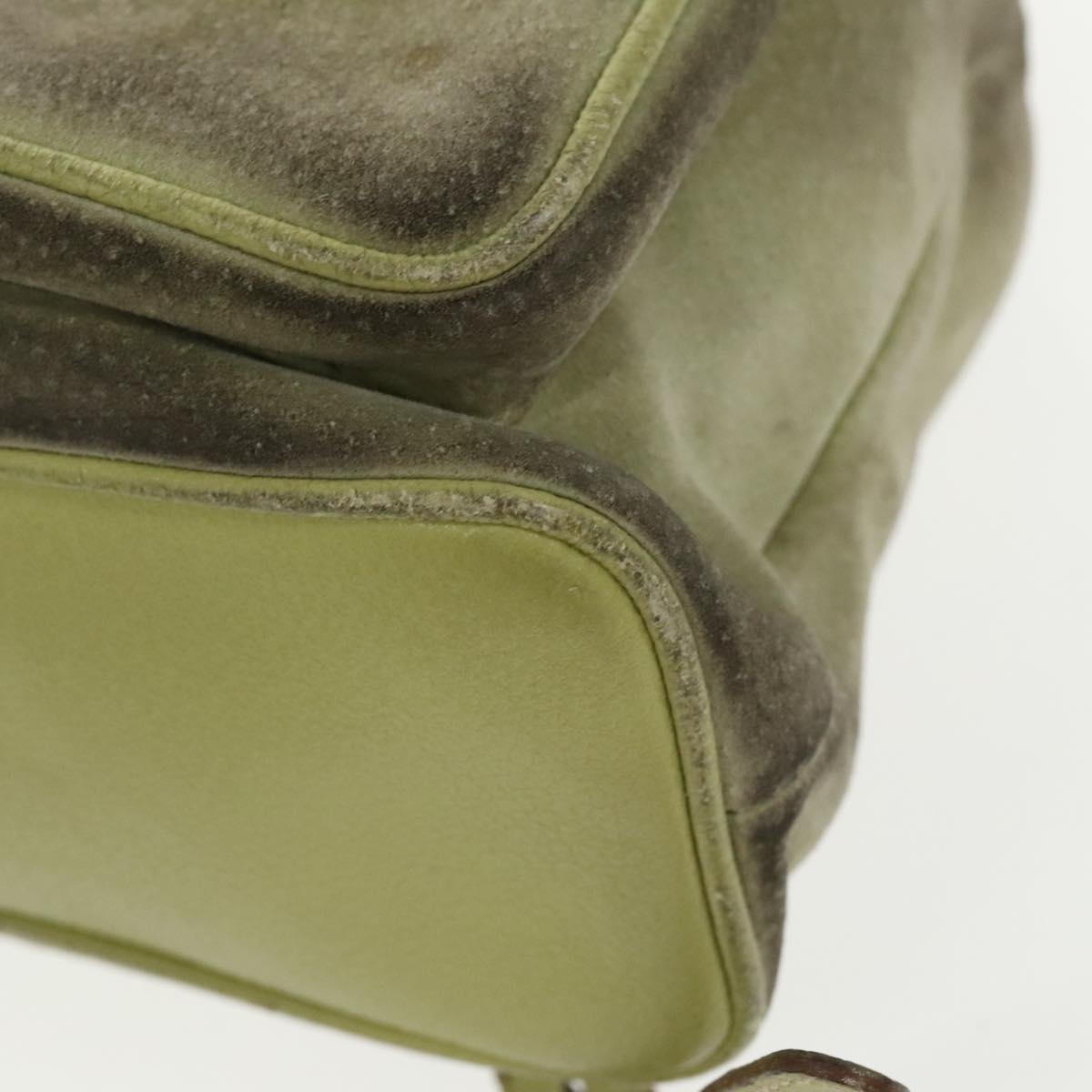 Gucci Bamboo Green Suede Backpack Bag