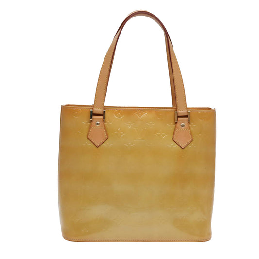 Louis Vuitton Houston Beige Patent Leather Handbag