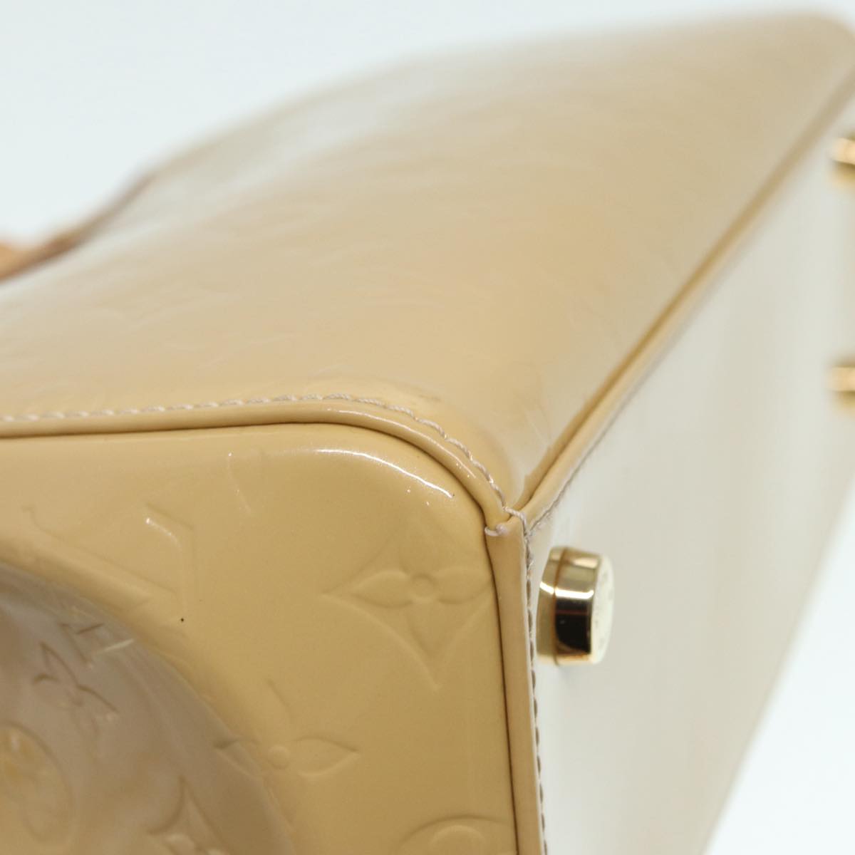 Louis Vuitton Blair Beige Patent Leather Handbag