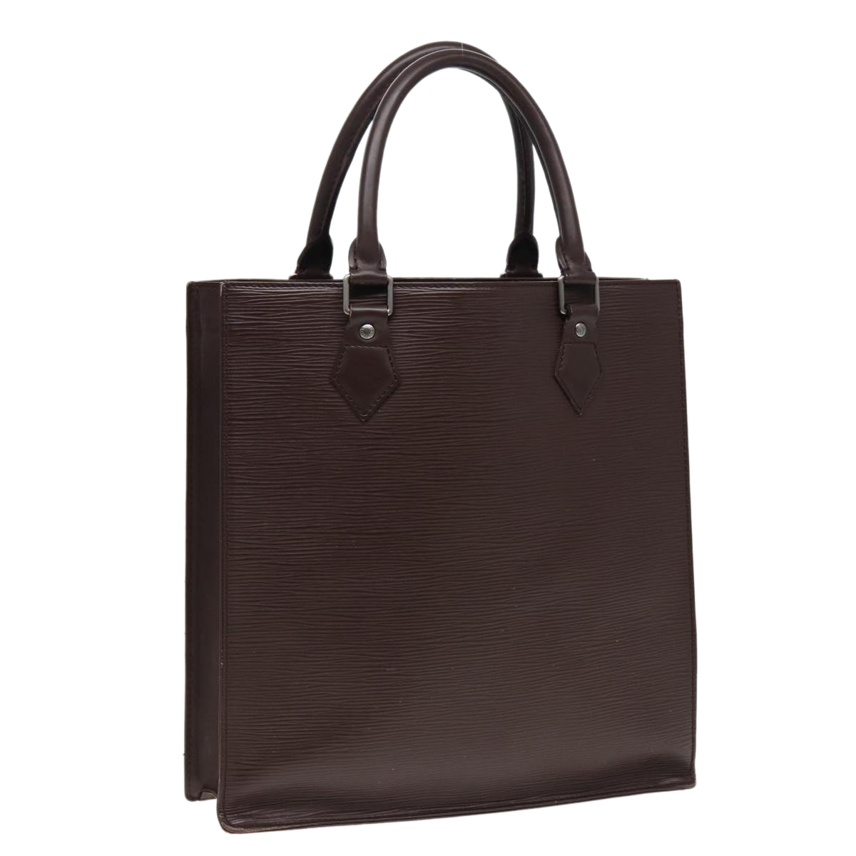 Louis Vuitton Sac Plat Brown Leather Handbag