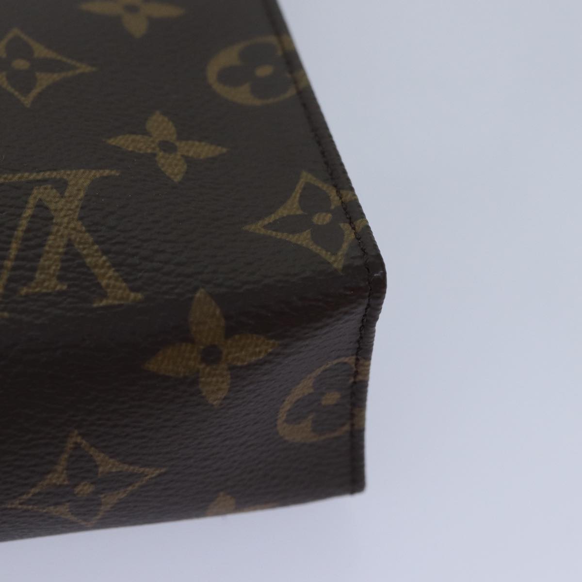 Louis Vuitton Poche Toilette Brown Canvas Clutch Bag