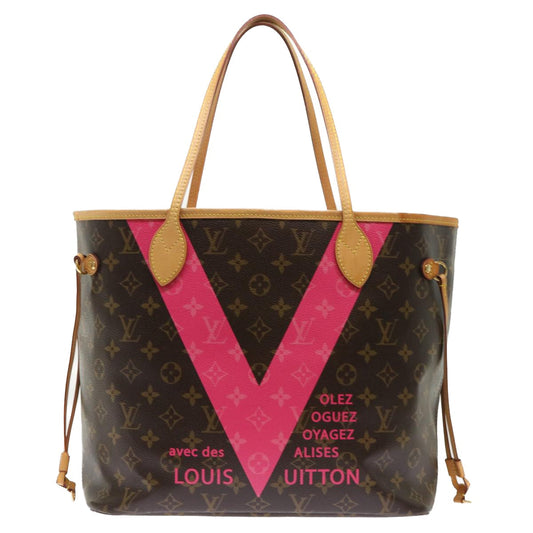 Louis Vuitton Neverfull Mm Brown Canvas Tote Bag