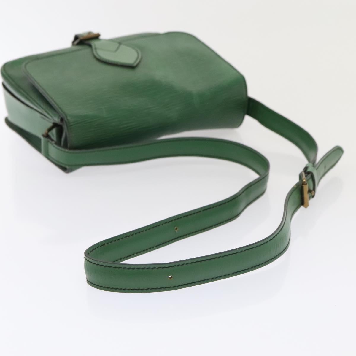Louis Vuitton Cartouchière Green Leather Shoulder Bag