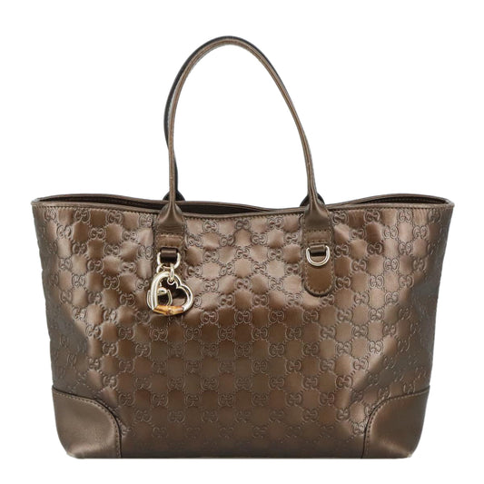 Gucci Guccissima Brown Leather Tote Bag ()