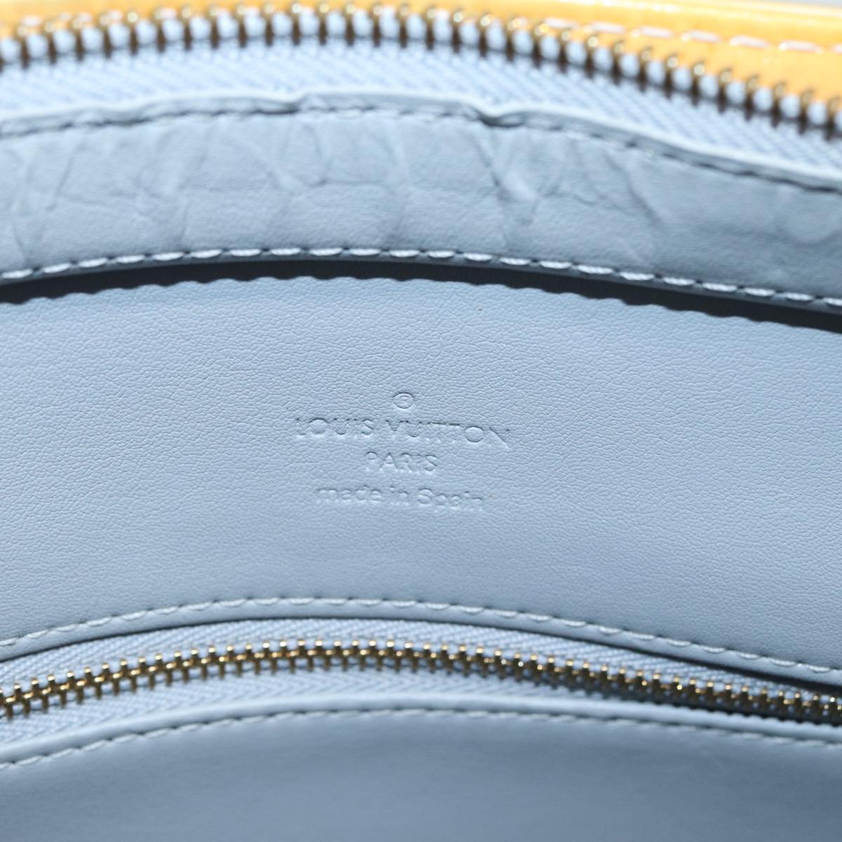 Louis Vuitton Houston Beige Patent Leather Handbag