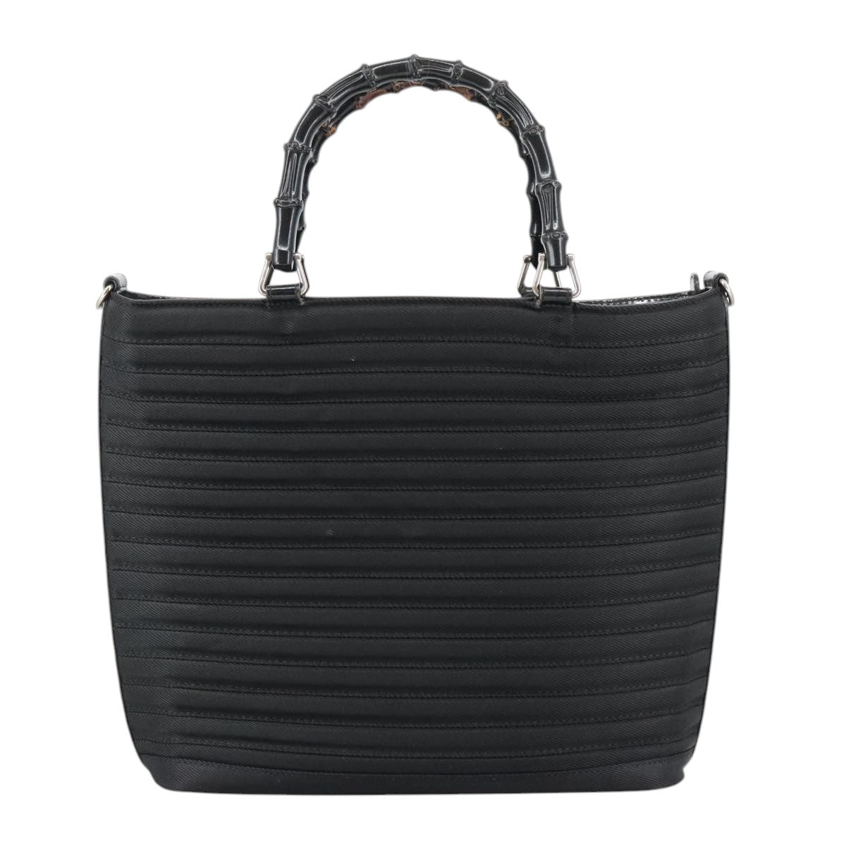 Gucci Bamboo Black Synthetic Handbag