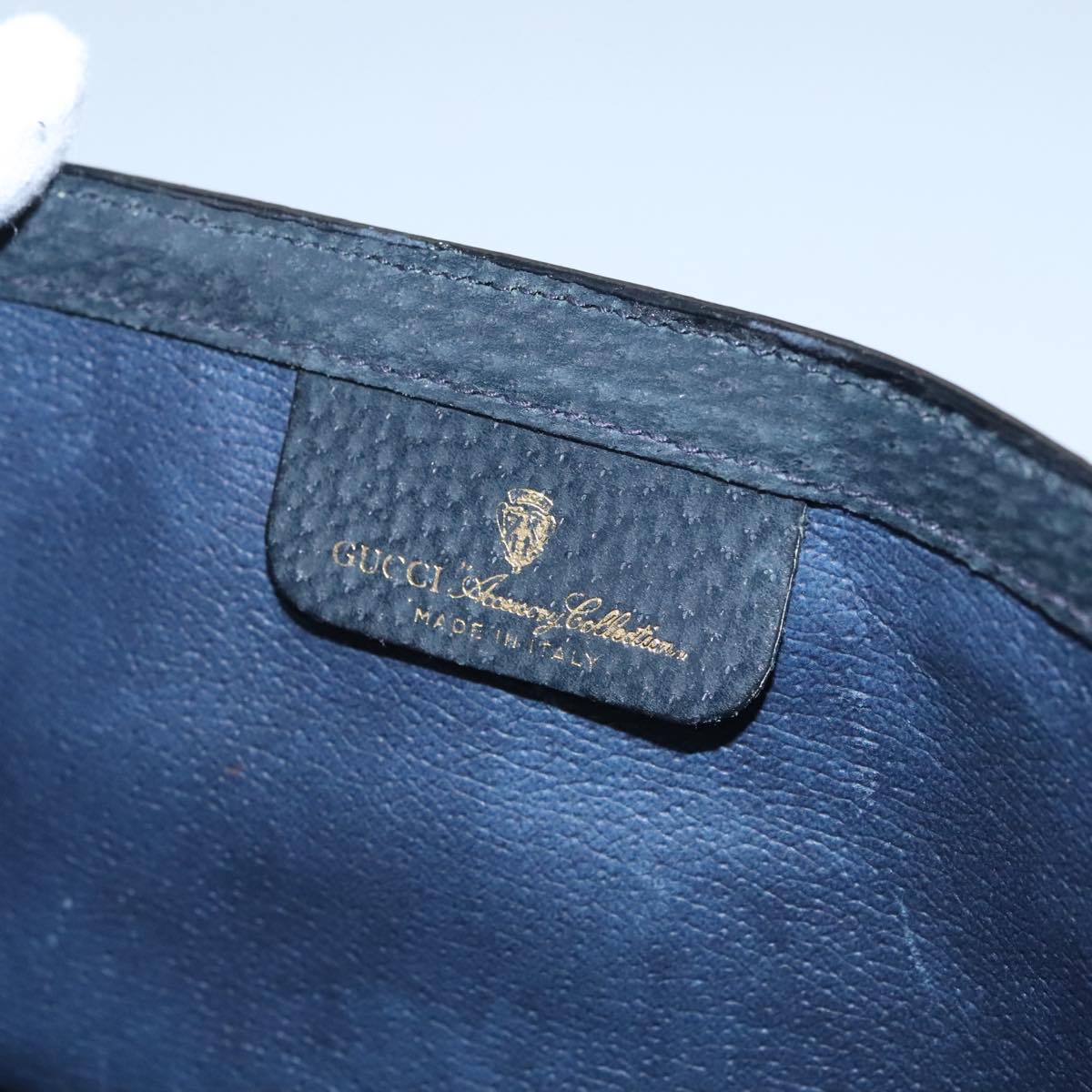 Gucci Gg Canvas Navy Canvas Clutch Bag