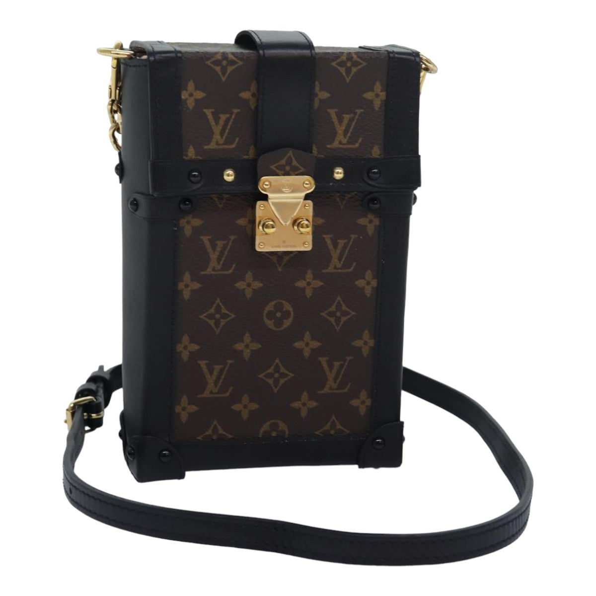 Louis Vuitton Trunk Brown Canvas Shoulder Bag