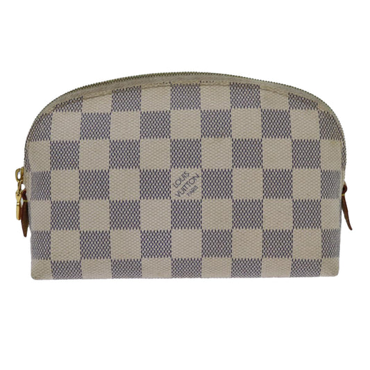 Louis Vuitton Cosmetic Pouch White Canvas Clutch Bag