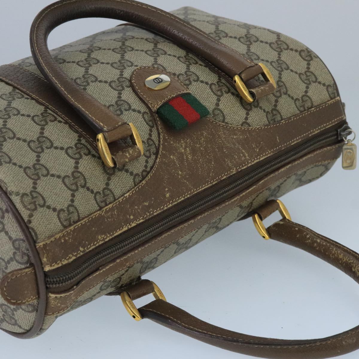 Gucci Gg Supreme Beige Canvas Travel Bag