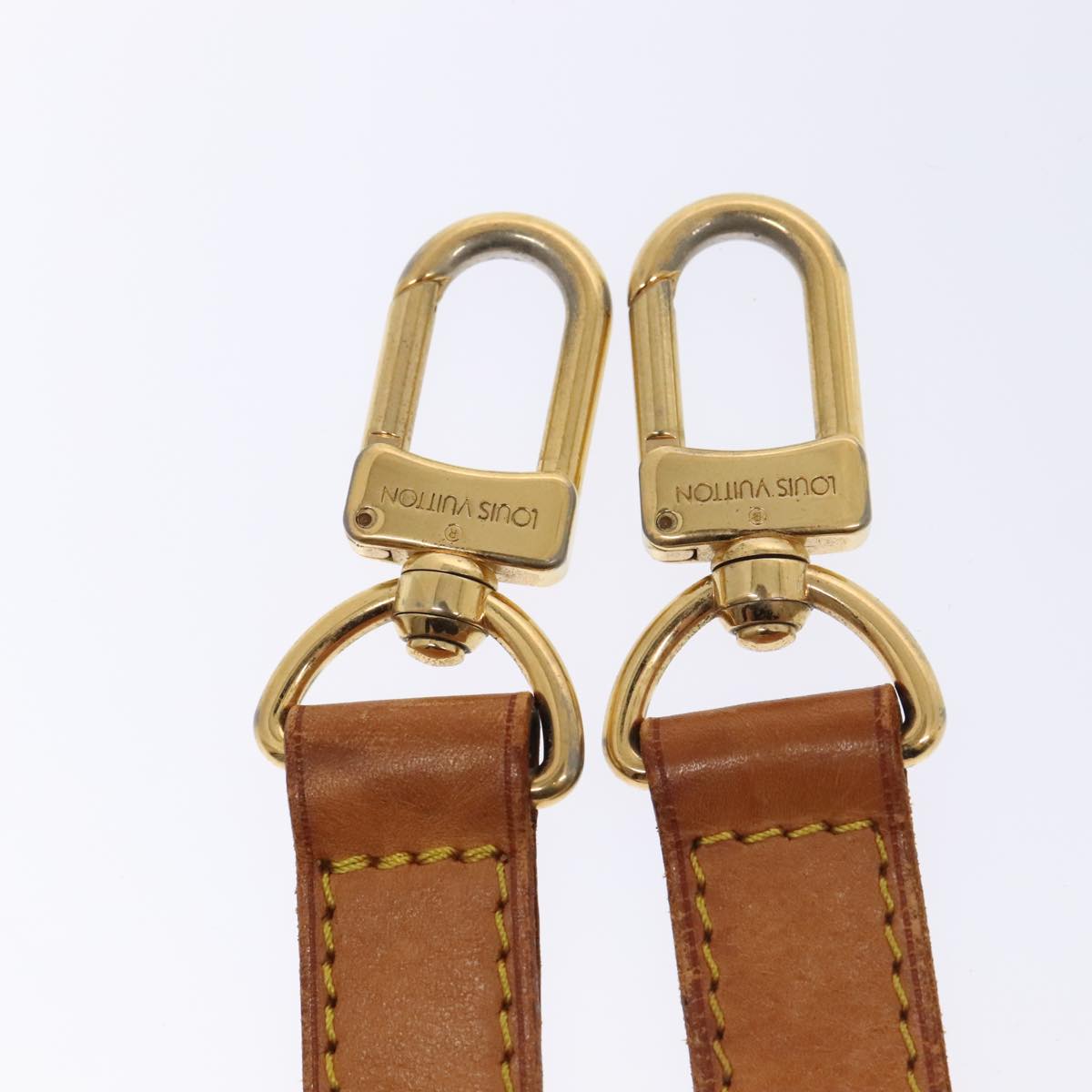 Louis Vuitton Shoulder Strap Beige Leather Bag Jewelry