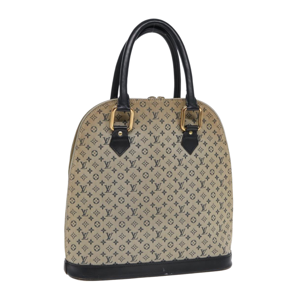 Louis Vuitton Alma Blue Canvas Handbag