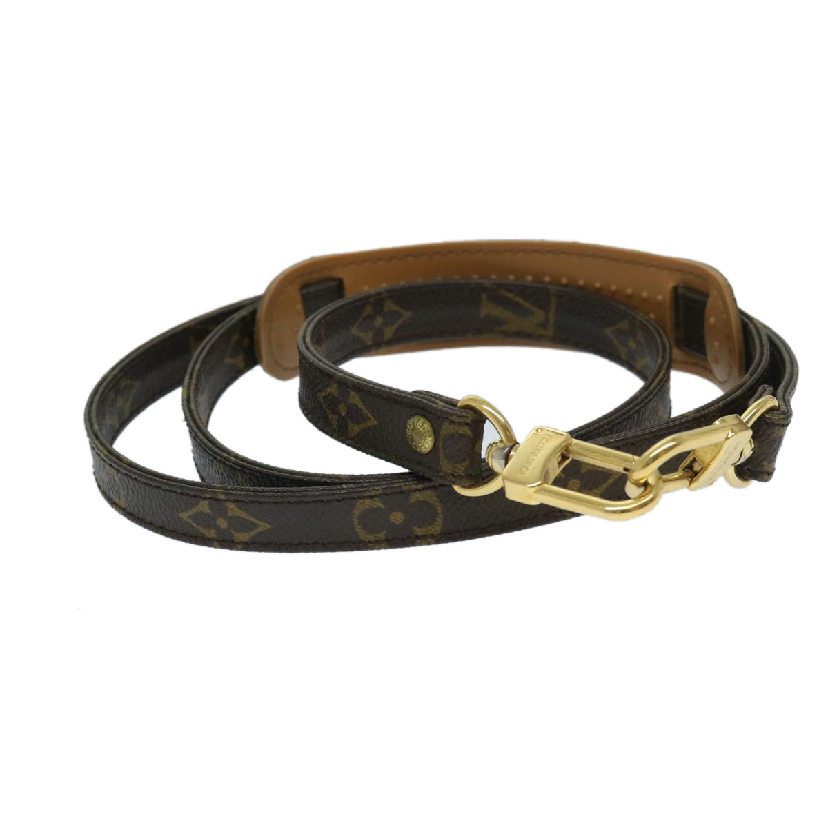 Louis Vuitton Shoulder Strap Brown Canvas Bag Jewelry ()