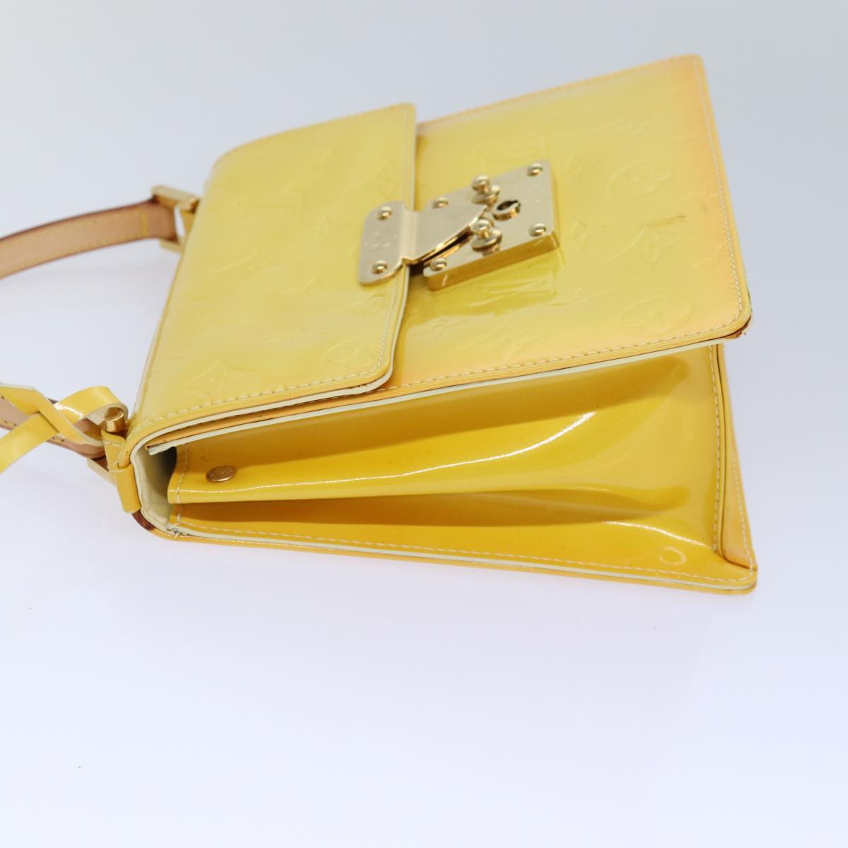 Louis Vuitton Spring Street Yellow Patent Leather Handbag