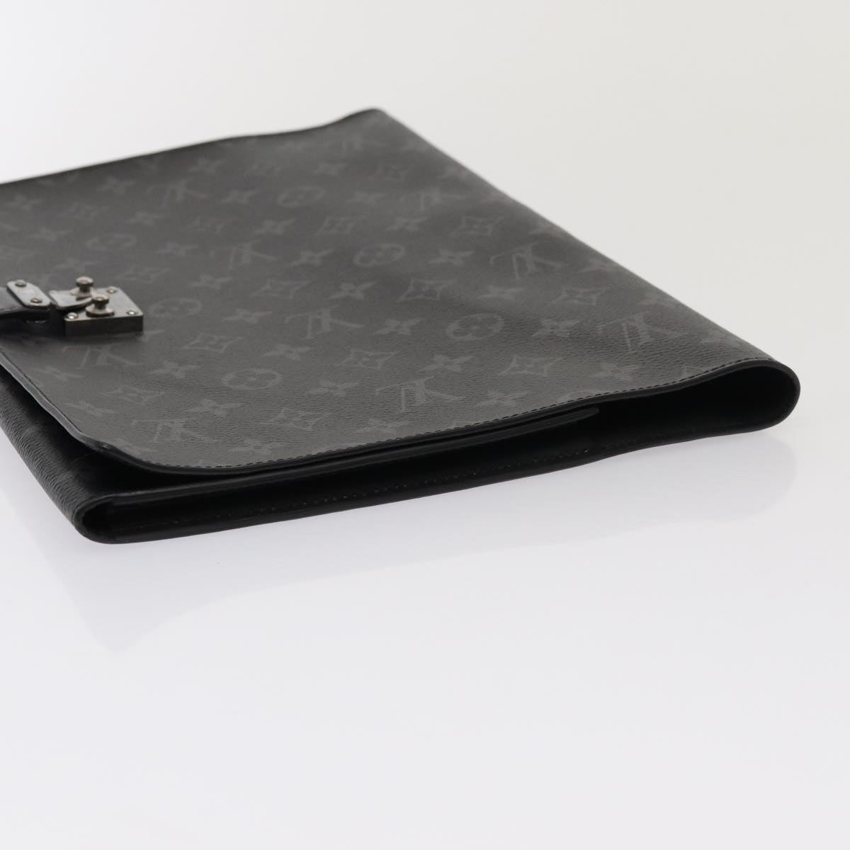 Louis Vuitton Porte Documents Grey Canvas Briefcase Bag