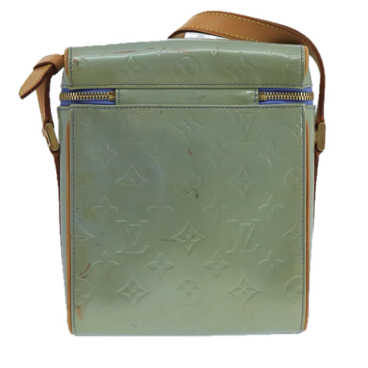Louis Vuitton Sullivan Grey Patent Leather Shoulder Bag