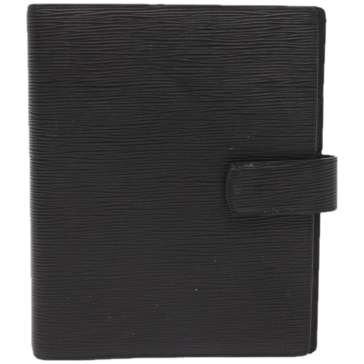 Louis Vuitton Agenda Cover Black Leather Wallet
