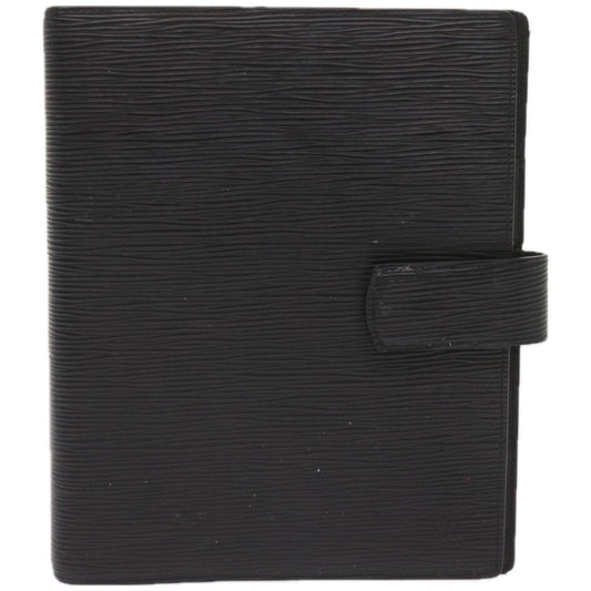 Louis Vuitton Agenda Cover Black Leather Wallet