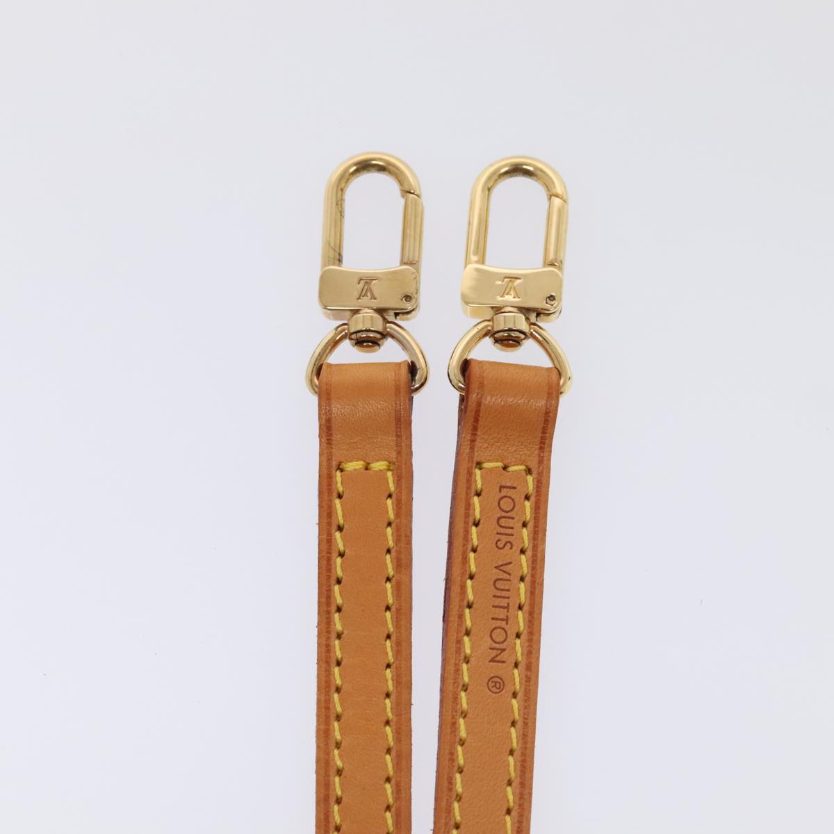 Louis Vuitton Shoulder Strap Beige Leather Bag Jewelry