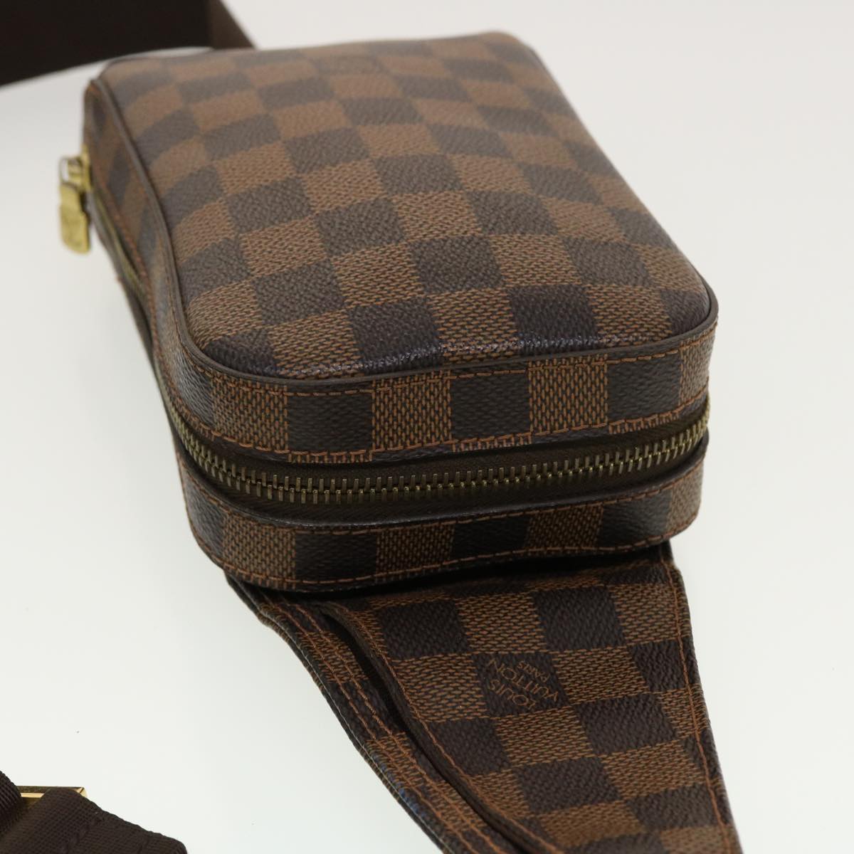 Louis Vuitton Geronimos Brown Canvas Shoulder Bag
