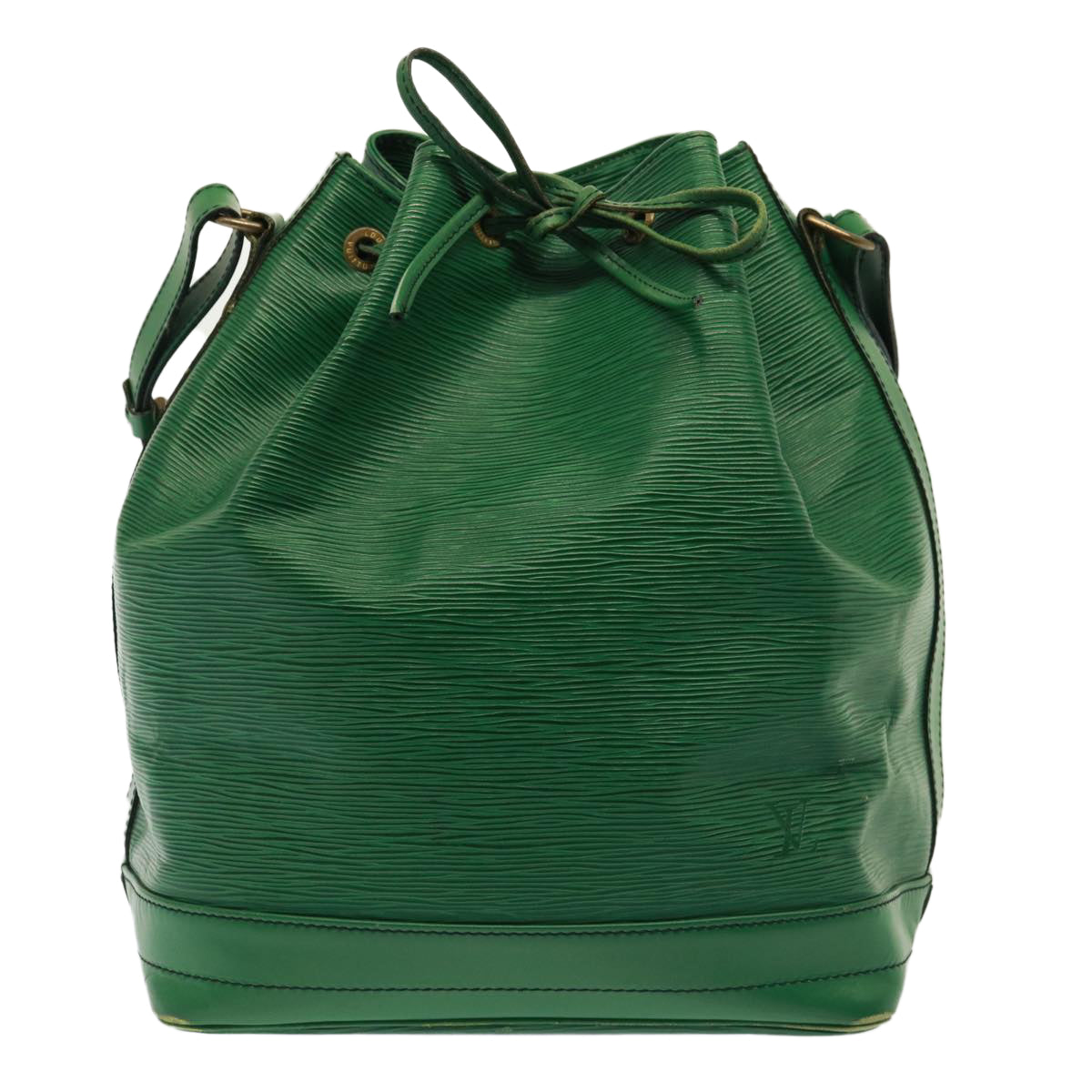 Louis Vuitton Noé Green Leather Shoulder Bag