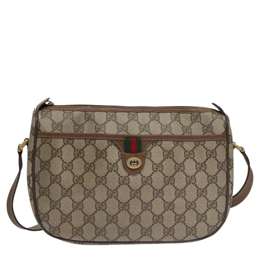 Gucci Ophidia Beige Canvas Shoulder Bag ()