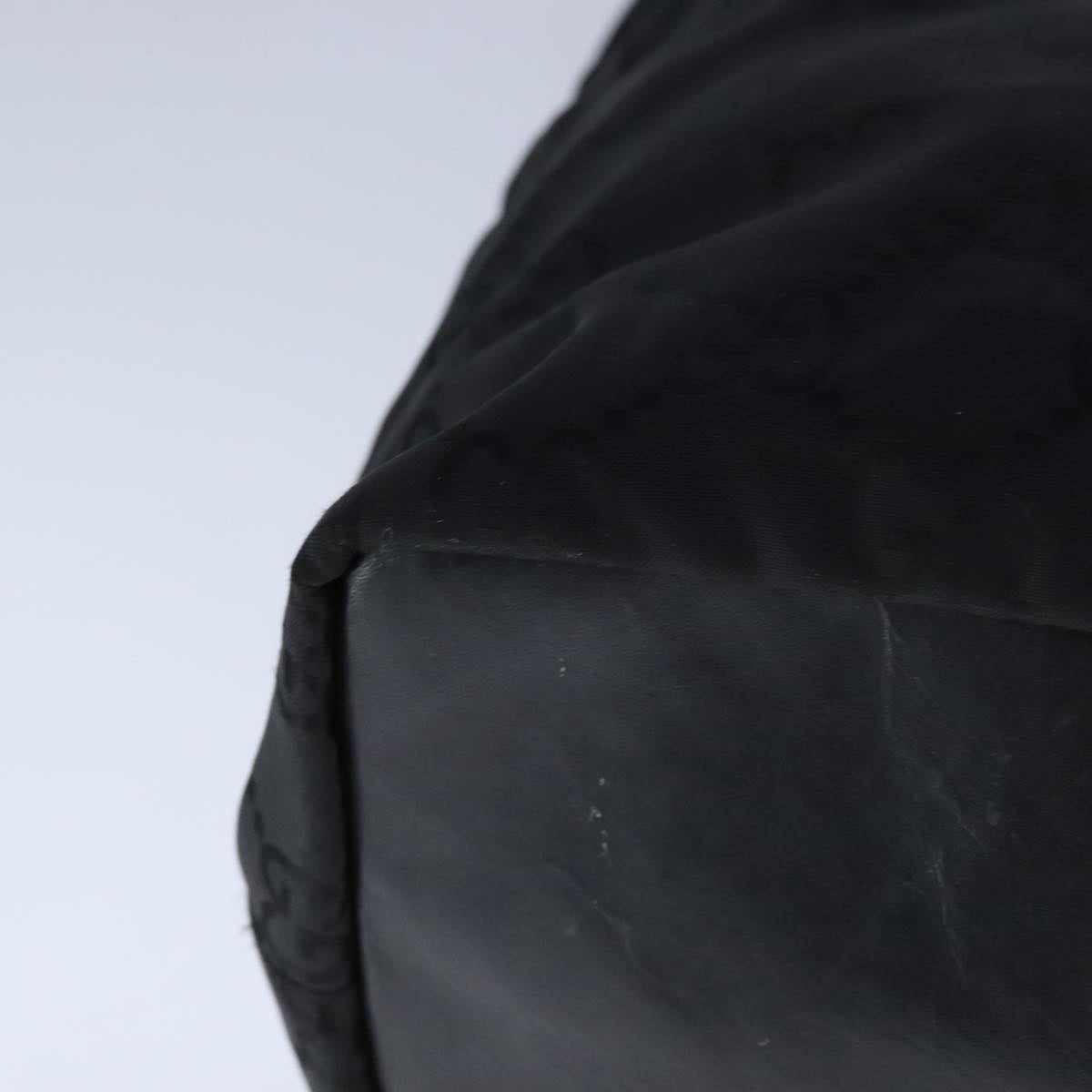 Gucci Bamboo Black Canvas Shoulder Bag