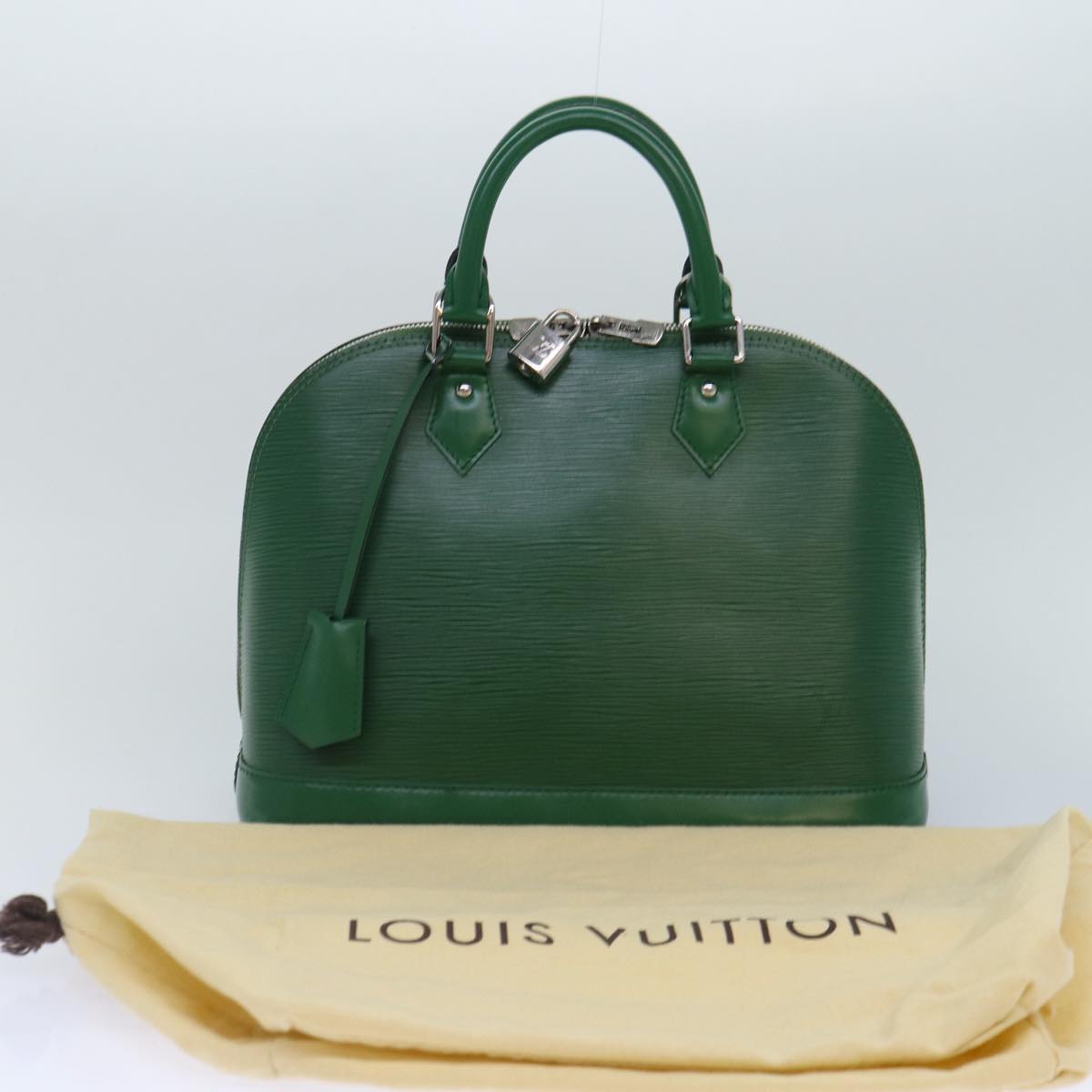 Louis Vuitton Alma Green Calfskin Handbag