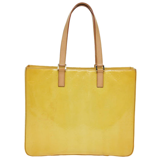 Louis Vuitton Columbus Yellow Patent Leather Tote Bag ()