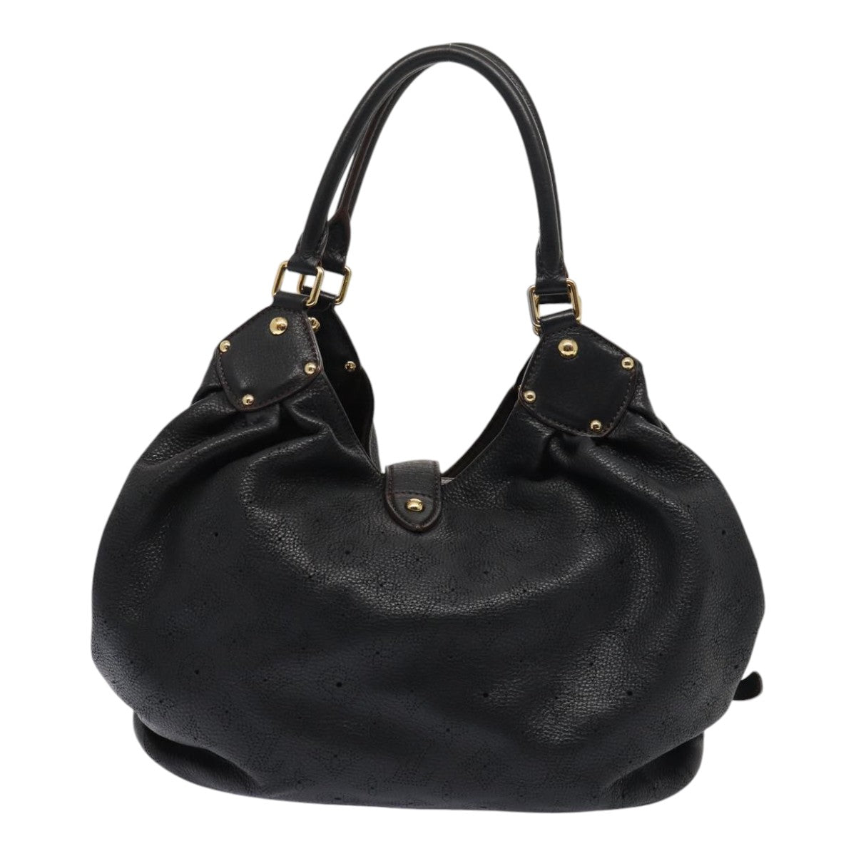 Louis Vuitton Xl Black Leather Handbag