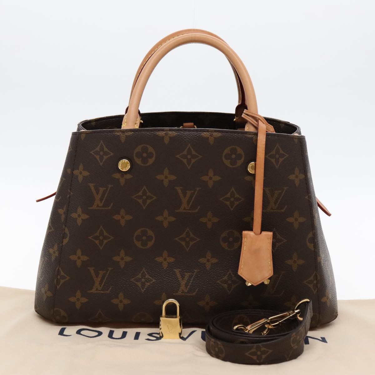Louis Vuitton Montaigne Brown Canvas Handbag