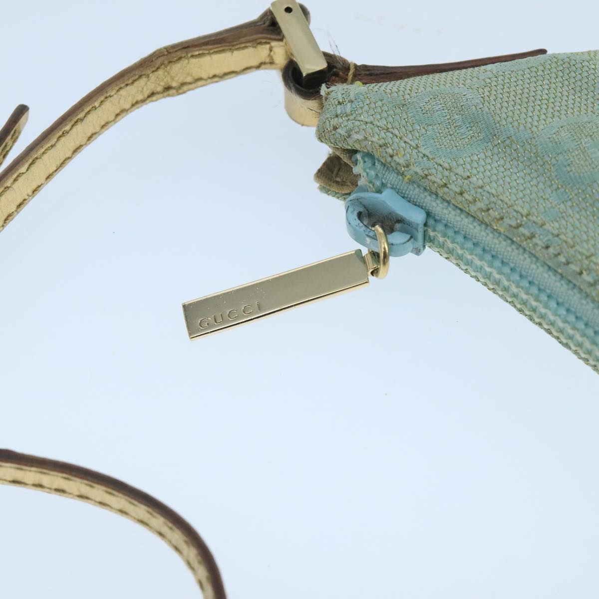 Gucci Gg Canvas Turquoise Canvas Shoulder Bag