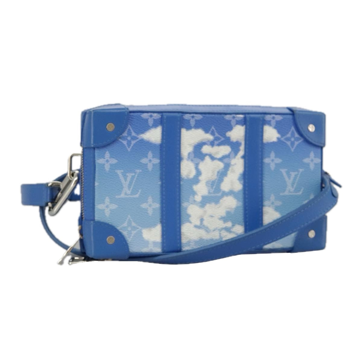 Louis Vuitton Trunk Blue Canvas Shoulder Bag
