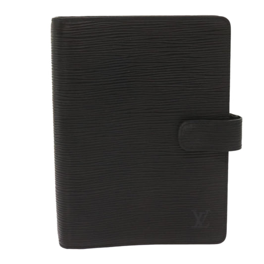 Louis Vuitton Agenda Mm Black Leather Wallet
