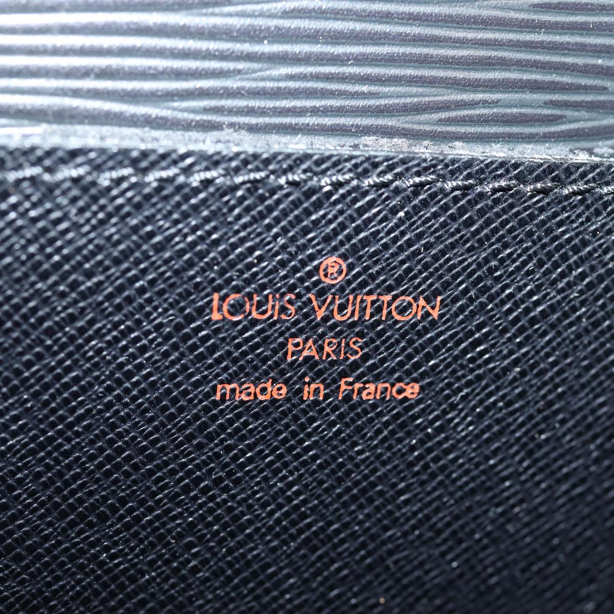 Louis Vuitton Porte Documents Black Leather Briefcase Bag