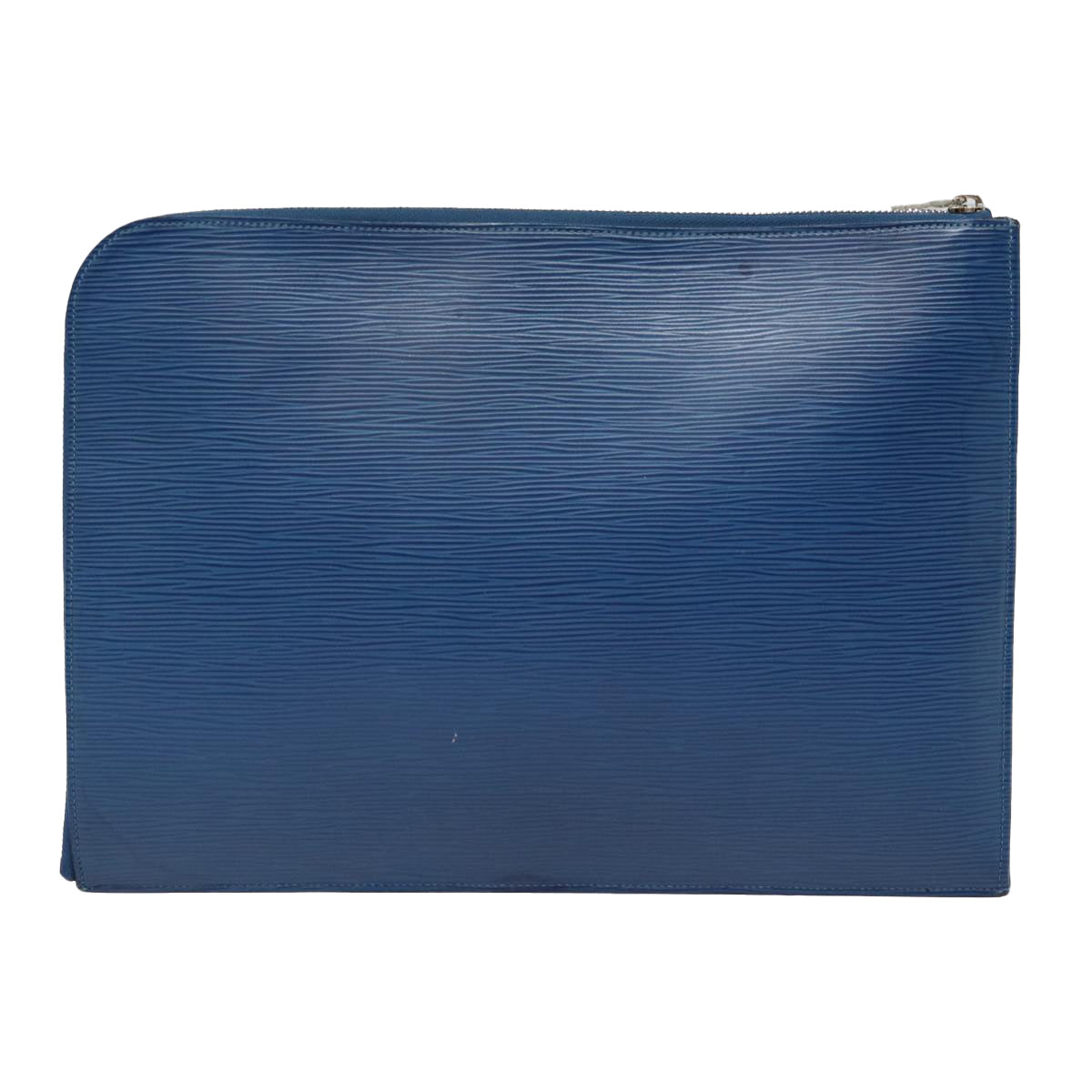 Louis Vuitton Pochette Jour Blue Leather Clutch Bag