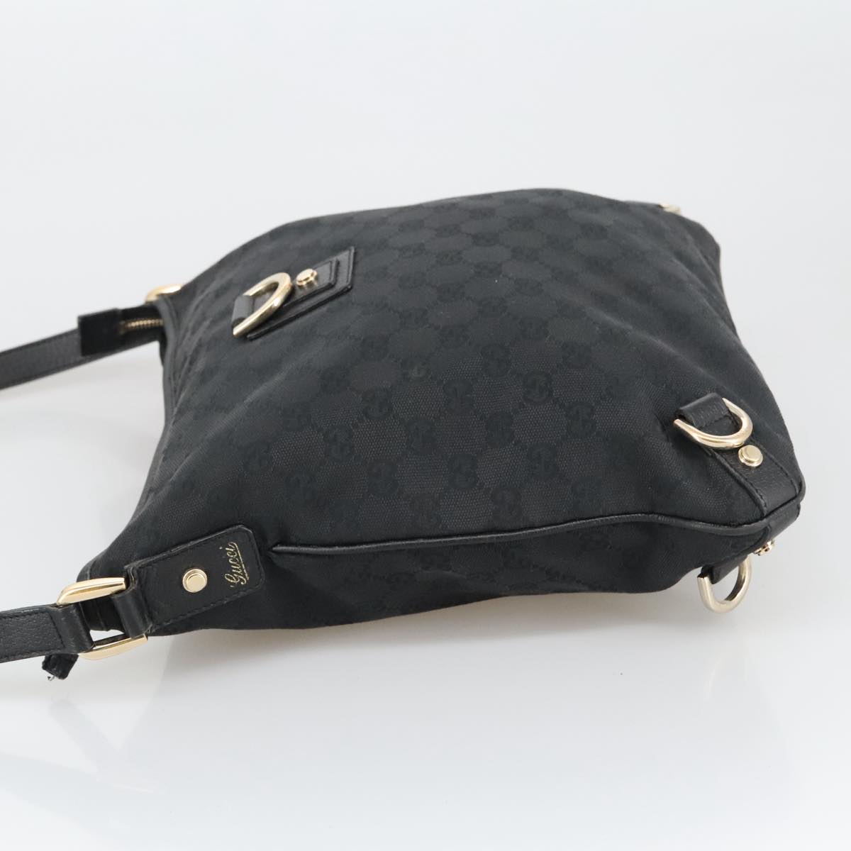 Gucci Abbey Black Canvas Shoulder Bag