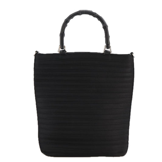 Gucci Bamboo Black Synthetic Handbag ()