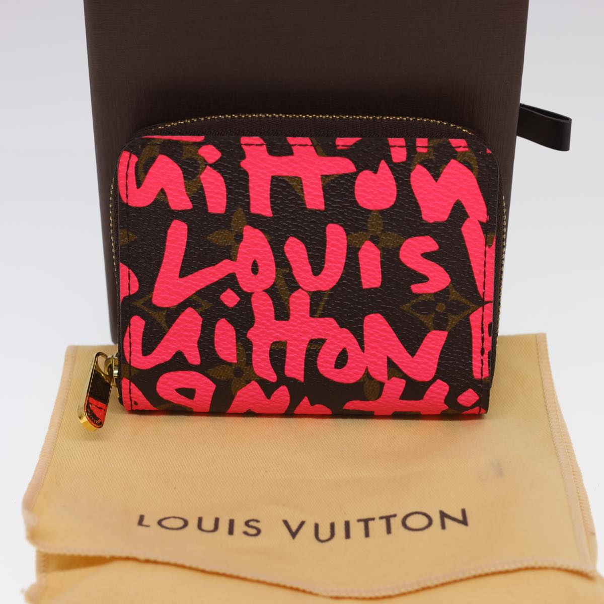 Louis Vuitton Porte Monnaie Zippy Brown Canvas Wallet