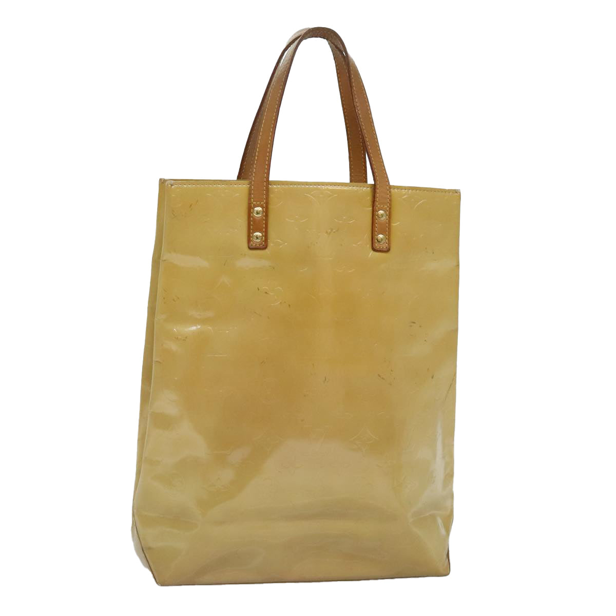 Louis Vuitton Reade Beige Patent Leather Tote Bag