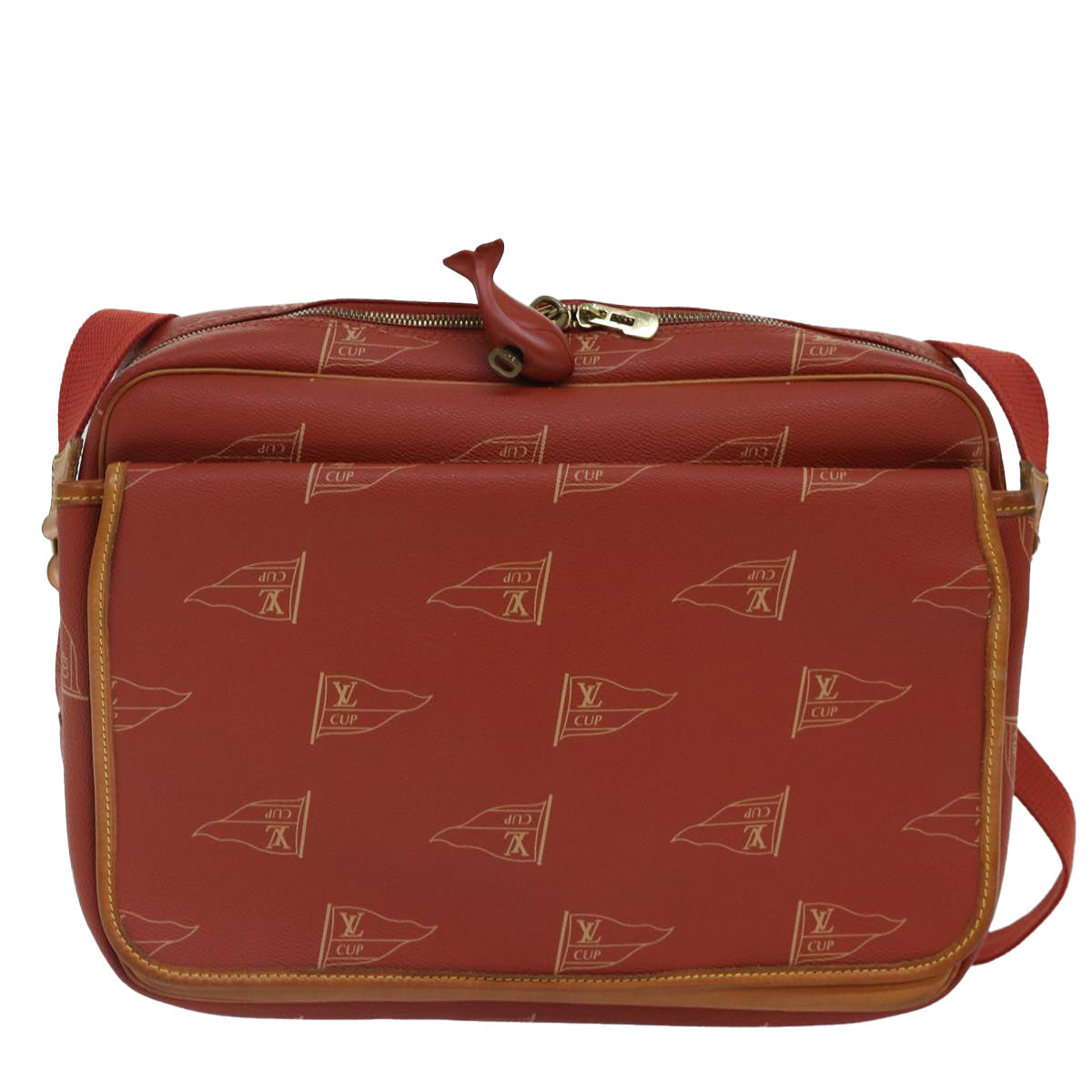 Louis Vuitton America's Cup Red Canvas Shoulder Bag ()
