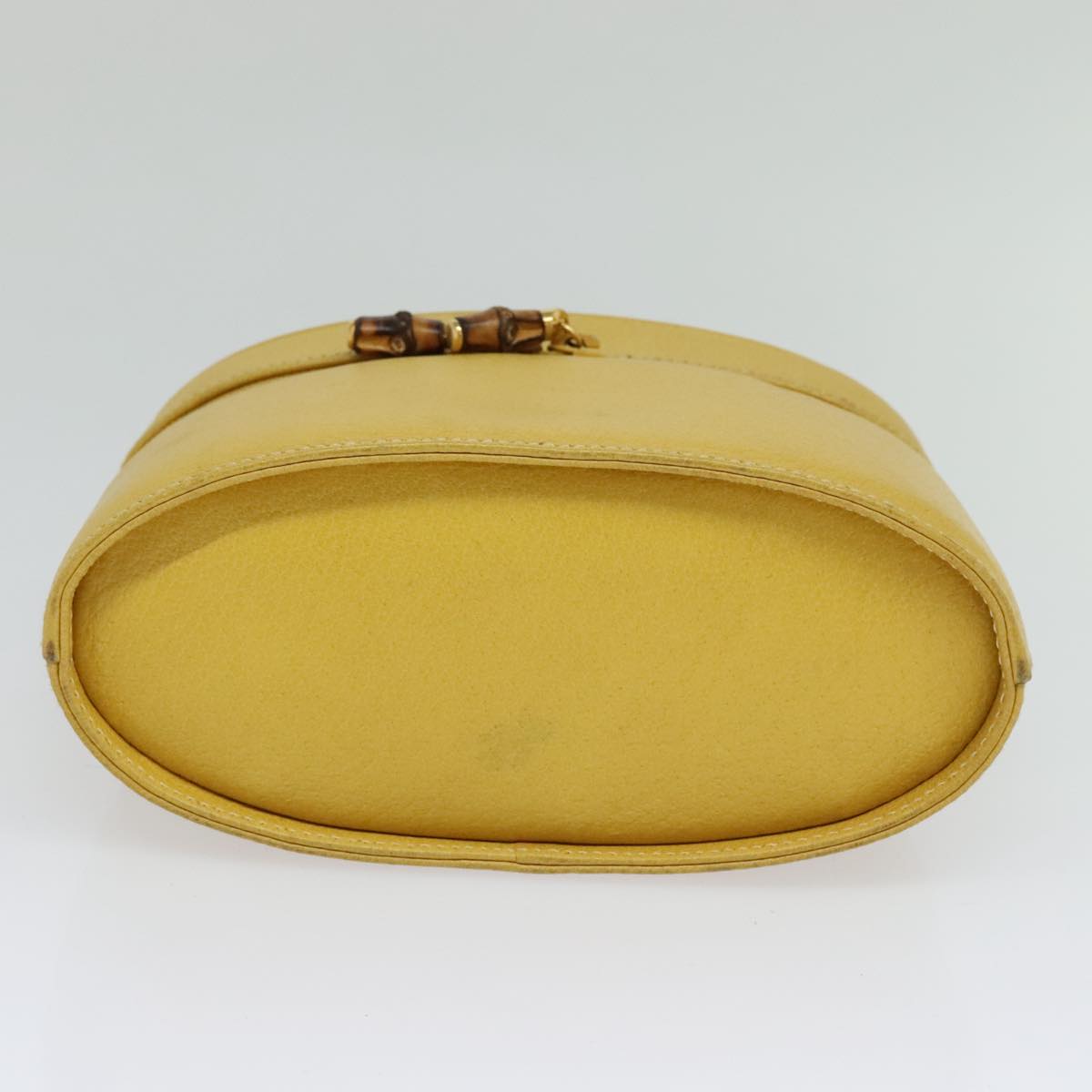 Gucci Bamboo Yellow Leather Clutch Bag